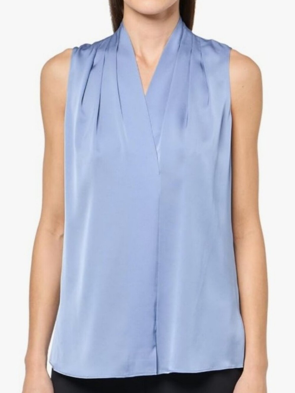 Kobi Halperin Sleeveless V-Neck Silk Blouse in Purple